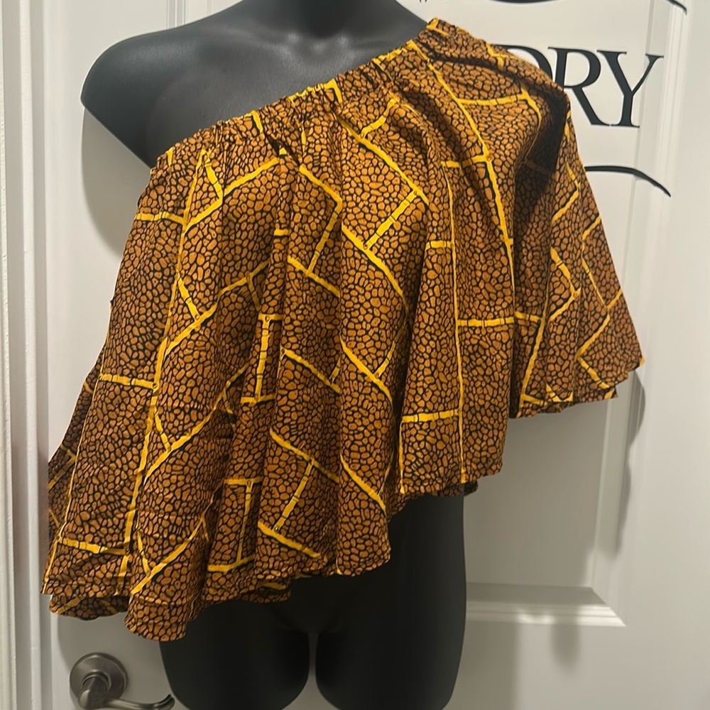 Custom african print versatile skirt/shirt